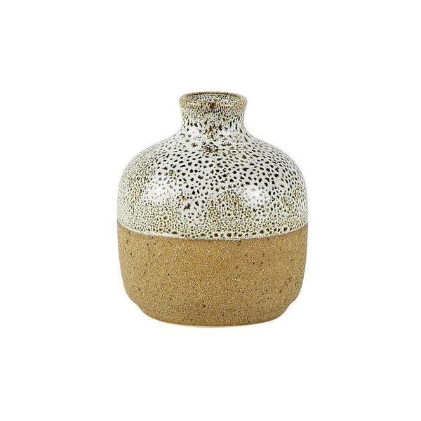 Villa Collection Stoneware Vase Offwhite/Natural - warehouse #height_7.7cm