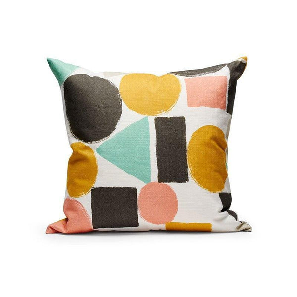 Littlephant Cushion With Filling (50x50cm) - warehouse #pattern_Geometrics White