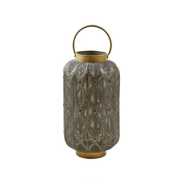 Villa Collection Brass and Glass Lantern (H46.5cm) - warehouse
