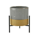 Villa Collection Flowerpot on base (Ø18 x H26cm) - warehouse