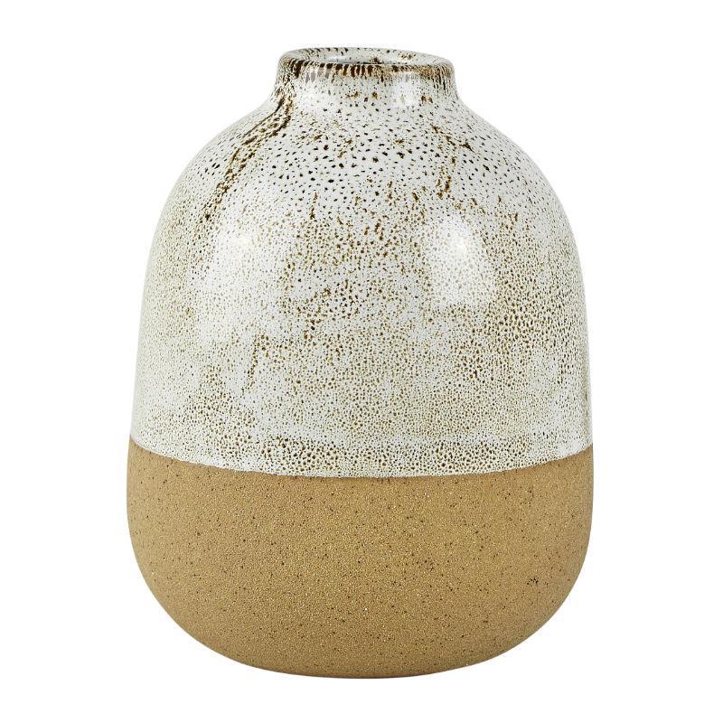 Villa Collection Stoneware Vase Offwhite/Natural - warehouse