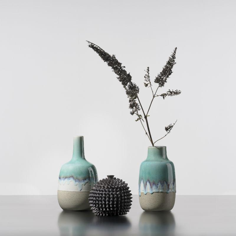 Villa Collection Stoneware Vase (H17.8cm) - warehouse