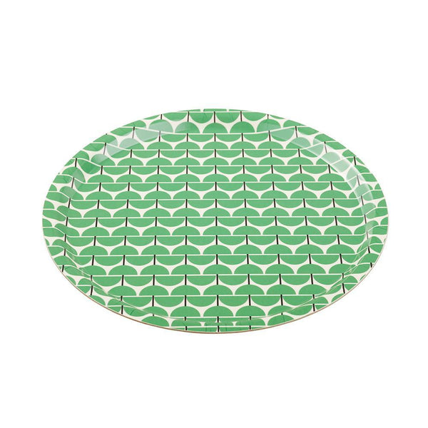 Superliving Birch Serving Tray (Ø31cm) - warehouse #pattern_wave green