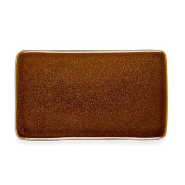 Bitz Glazed Stoneware Side Plate (L22cm) - warehouse #color_amber