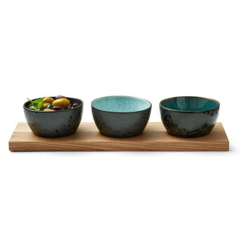 Bitz Set of Glazed Stoneware bowls Ø12cm (3pcs) - warehouse