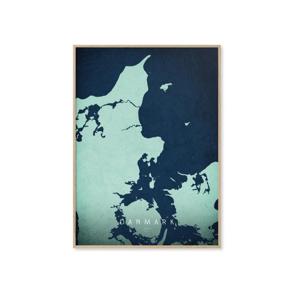 Enklamide Denmark Night Poster (50x70 - 70x100cm) - warehouse