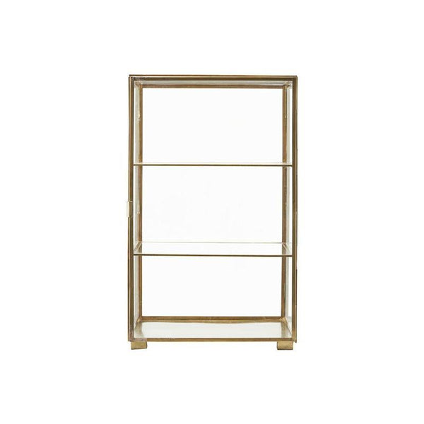 House Doctor Glass And Brass Cabinet (57x35cm) - warehouse