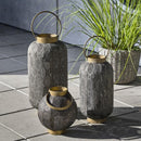 Villa Collection Brass and Glass Lantern (H46.5cm) - warehouse