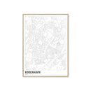 Enklamide Copenhagen Typemap Poster (70x100cm) - warehouse