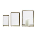 House Doctor Set of Brass Lanterns (H18cm, H23cm & H27cm) - warehouse