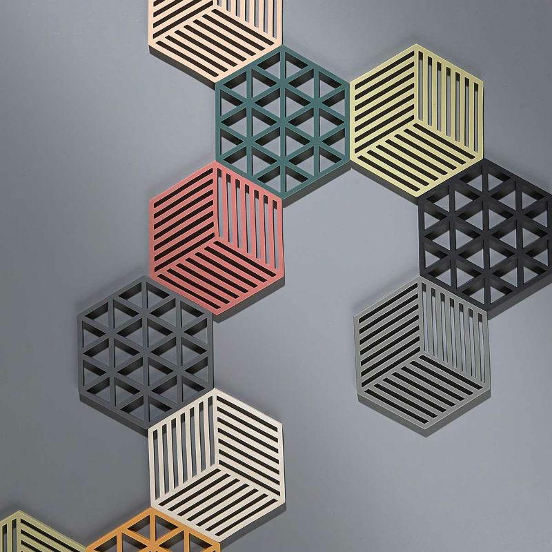 Zone Denmark Silcone Hexagon Shaped Trivets (16x14cm) - warehouse